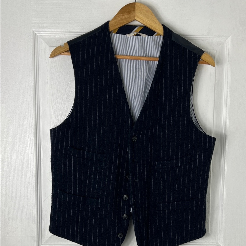 Merona Navy Pinstripe Vest
